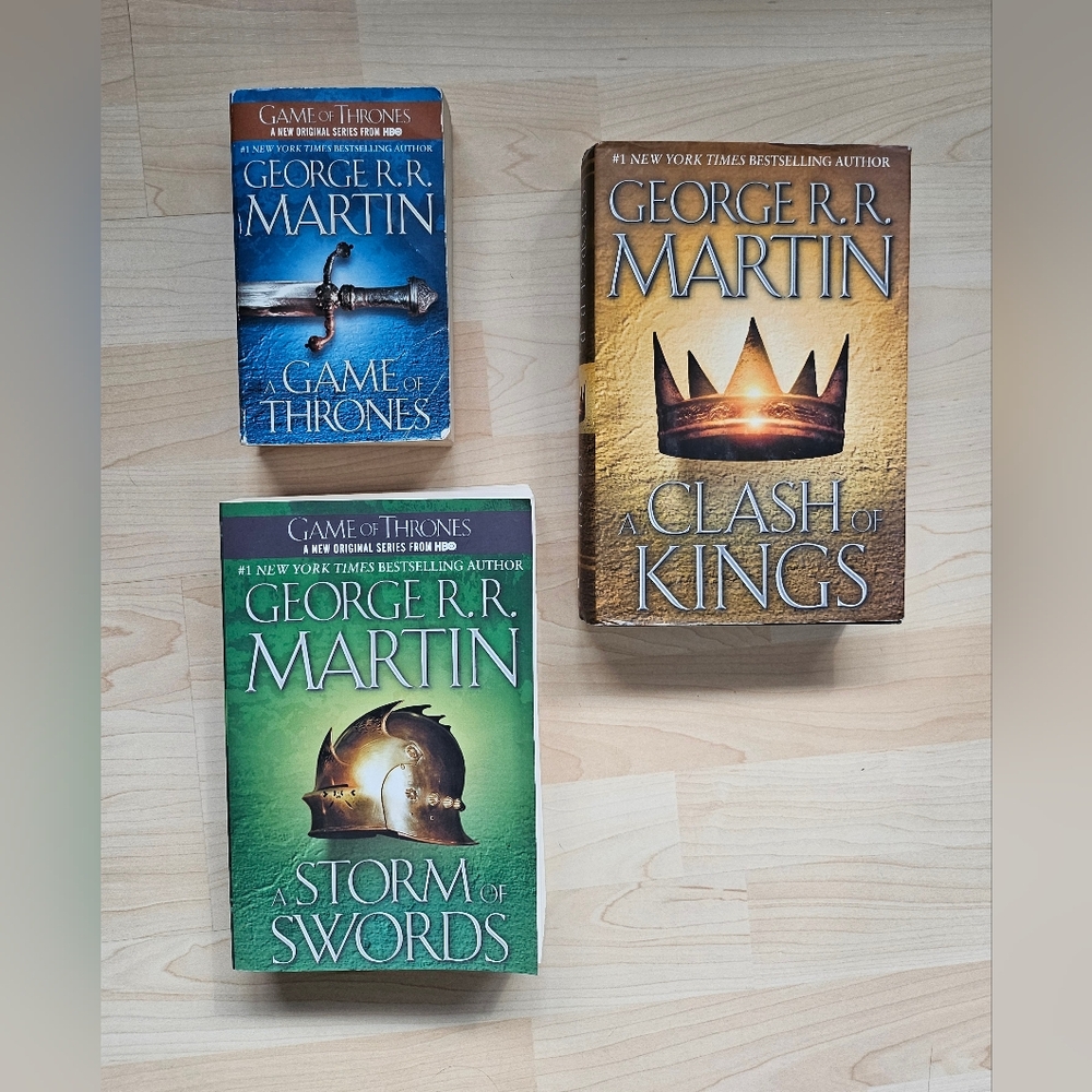 Game Of Thrones Books 1-3 Paperback And Hardcover Bundle